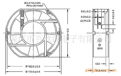 【【厂家直销】BA1725电焊机变频器用交流散热风扇(7片扇叶)】价格,厂家,图片,电脑散热器/风扇,深圳市百欣源电子-